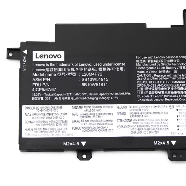 Baterai Laptop Original LENOVO ThinkPad T14s Gen 2 - Image 3