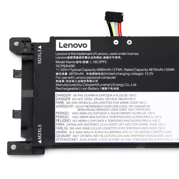 Baterai Laptop Original LENOVO L19C3PF5 L19C3PF4 L19M3PF5 - Image 2