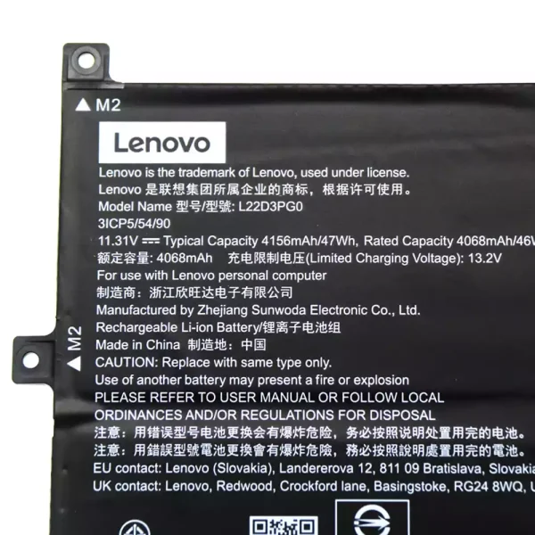 Baterai Laptop Original LENOVO L22D3PG0 - Image 3