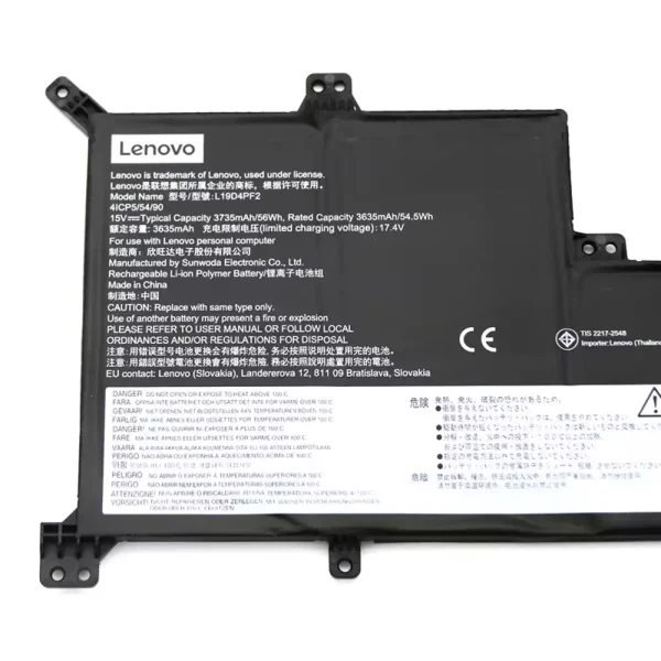 Baterai Laptop Original LENOVO L19D4PF2 L19L4PF2 5B10W89846 SB10W89847 - Image 3