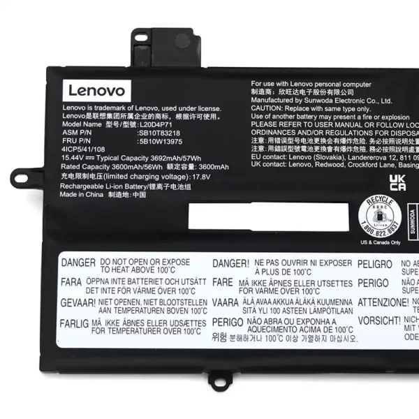 Baterai Laptop Original LENOVO Thinkpad X1 Carbon 9th 10th Gen 2021 2022,Thinkpad X1 Yoga 6th 7th Gen 2021 2022 - Image 3