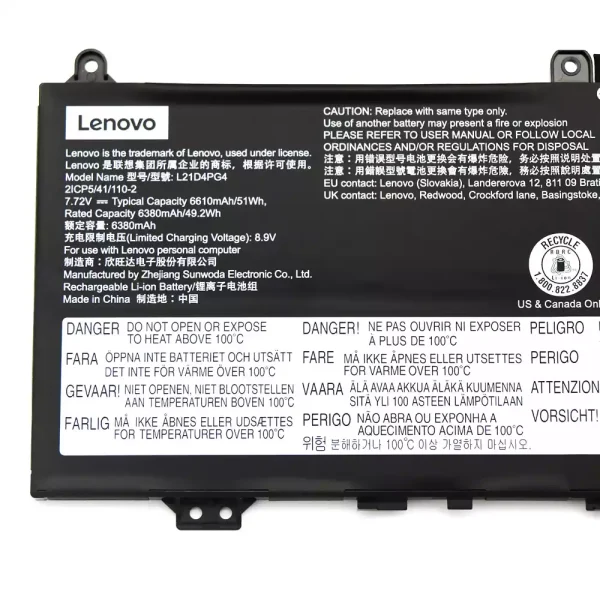 Baterai Laptop Original LENOVO L21C4PG4,L21D4PG4,L21L4PG4,L21M4PG4 - Image 3