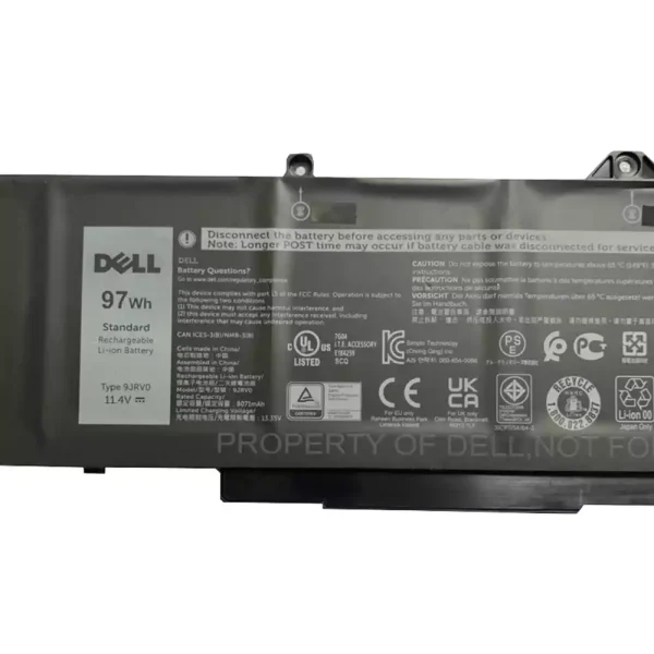 Baterai Laptop Original DELL 9JRV0 9JRVO - Image 3