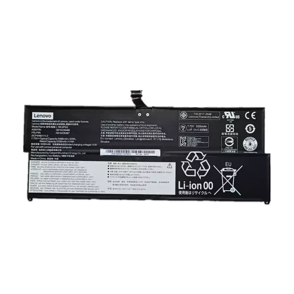 Baterai Laptop Original LENOVO ThinkPad X12 Detachable Gen 1, 5B10Z26480 SB10Z26484