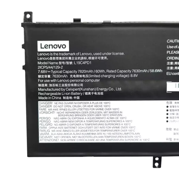 Baterai Laptop Original LENOVO L19C4PD1 L19M4PD1 L19L4PD1,Yoga C640-13IML - Image 3