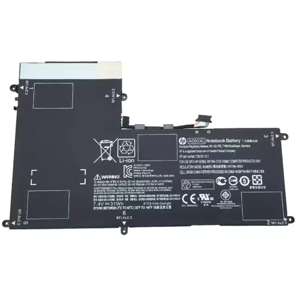 Baterai Tablet Original HP 728250-121,728250-1C1,728250-421,728558-005