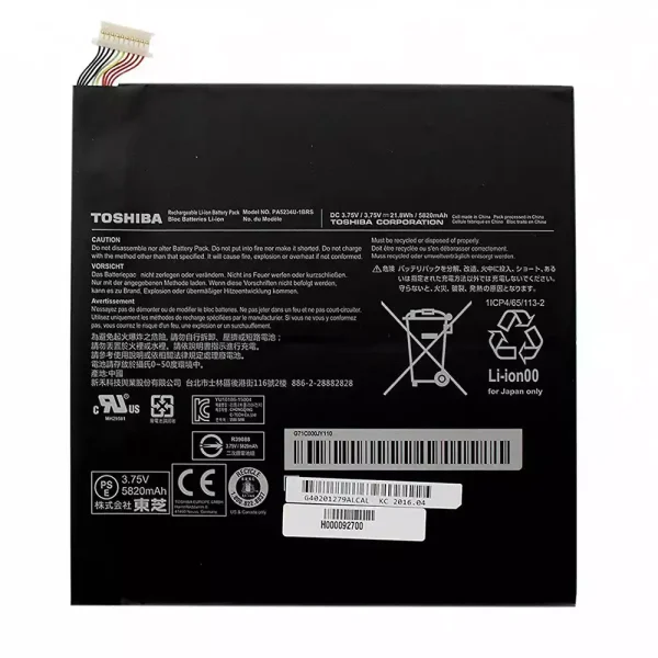 Baterai Tablet Original TOSHIBA PA5234U-1BRS