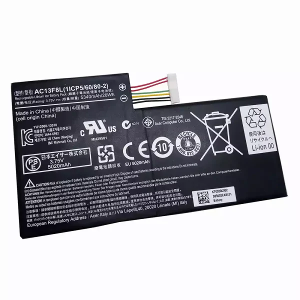 Baterai Tablet Original ACER AC13F8L