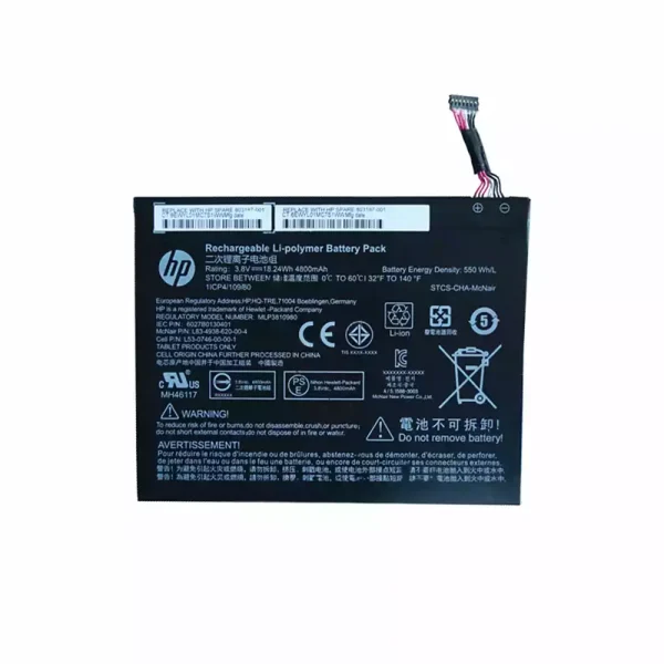 Baterai Tablet Original HP 803187-001,T5L65PA, L4A35UT