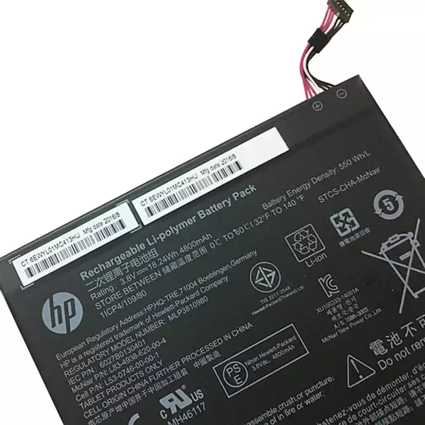 Baterai Tablet Original HP 803187-001,T5L65PA, L4A35UT - Image 3