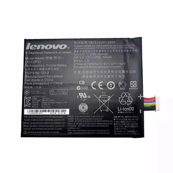 Baterai Tablet Original LENOVO L11C2P31