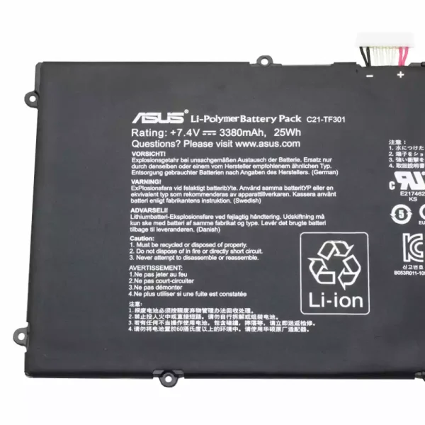 Baterai Tablet Original ASUS C21-TF301 - Image 3