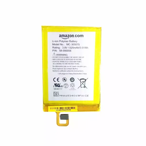 Baterai Tablet Original AMAZON kindle voyage,MC-305070,58-000056