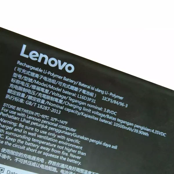 Baterai Tablet Original LENOVO L16D3P31,L16C3P31 - Image 3