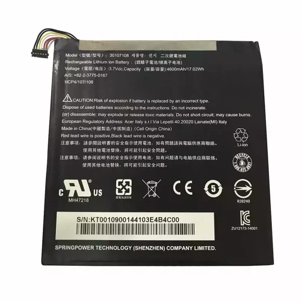 Baterai Tablet Original Acer 30107108,Acer A1-840