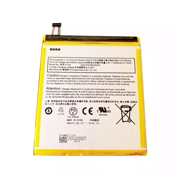 Baterai Tablet Original Amazon ST28 MC-308695 58-000255