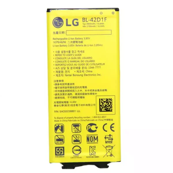 Baterai Original BL-42D1F for LG G5,H820,H830,LS992,US992,H850,H858