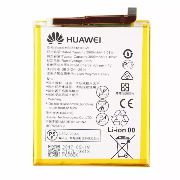 Baterai Original HB366481ECW for Huawei P9,P10 lite,G9,G9 lite,Honor 8,Honor 5c,nova 3e