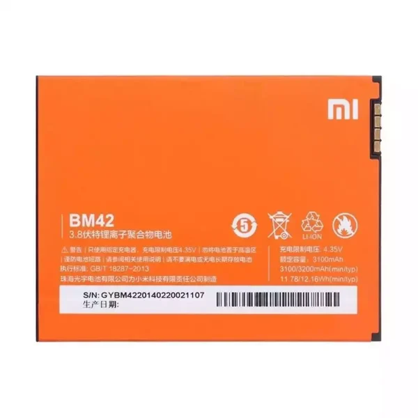 Baterai Original BM42 for Xiaomi Redmi Hongmi Note