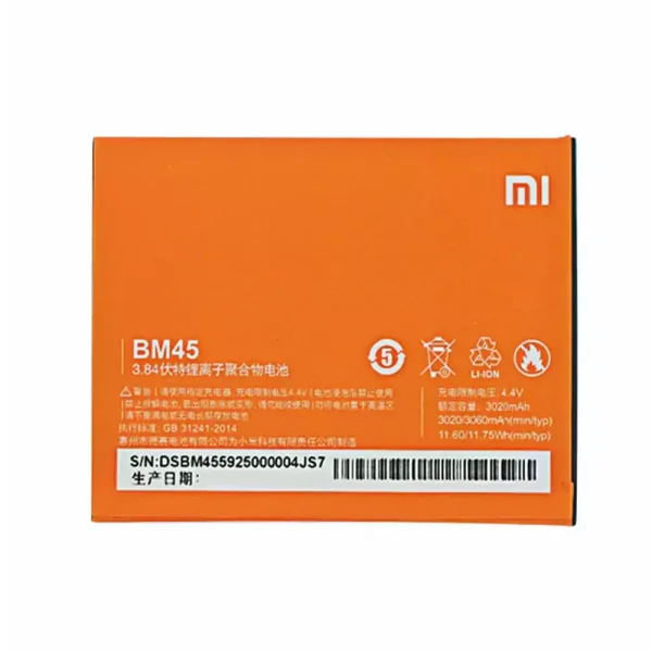 Baterai Original BM45 for Xiaomi Redmi Hongmi Note 2