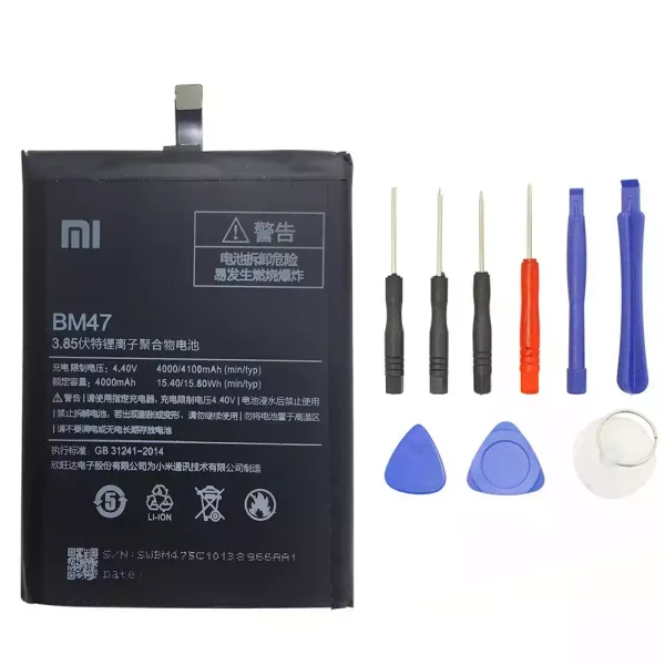 Baterai Original BM47 for Xiaomi Redmi Hongmi 3,Redmi 3S,Redmi 3X,Redmi 3pro,Redmi 4X