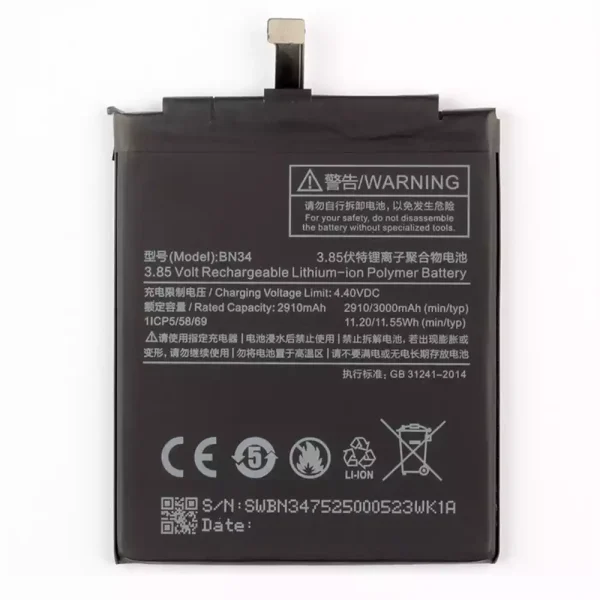 Baterai Original BN34 for Xiaomi Redmi 5A