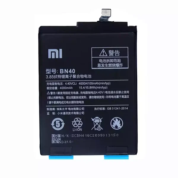 Baterai Original BN40 for Xiaomi Redmi 4 Pro