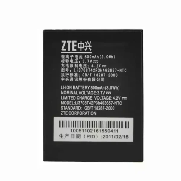 Baterai Original Li3708T42P3h463657 for ZTE F290,N281,Z221,Z222