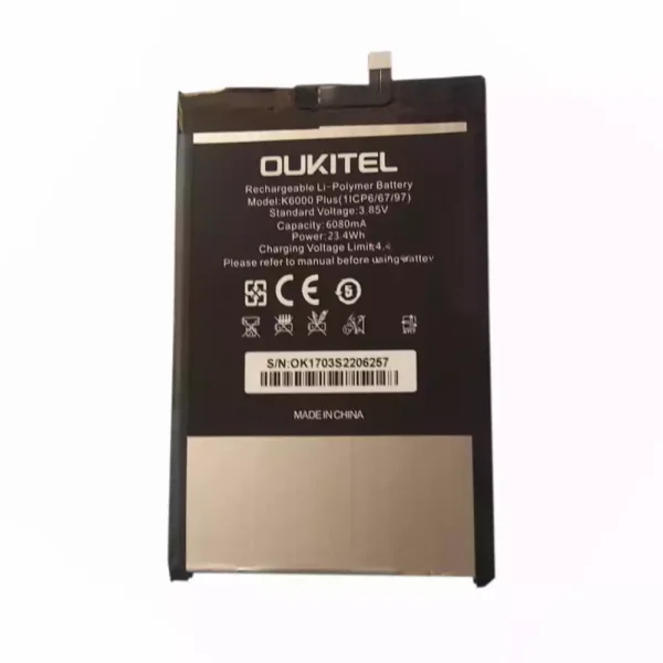 Baterai Original for OUKITEL k6000 plus