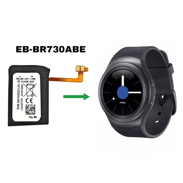 Pengganti Baterai EB-BR730ABE Untuk Samsung Galaxy Gear S2 3G (SM-R730 SM-R730A SM-R730V SM-R730S SM-R730T),Galaxy Gear S2 Classic 3G (SM-R735 SM-R735A SM-R735T SM-R735V),Gear Sport SM-R600 - Image 4