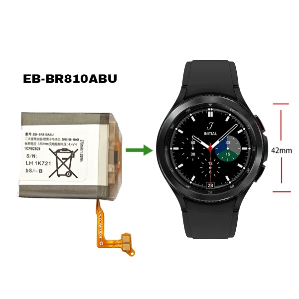 Pengganti Baterai EB-BR810ABU Untuk Samsung Galaxy Gear S4 (42mm) SM-R810 SM-R815 - Image 4