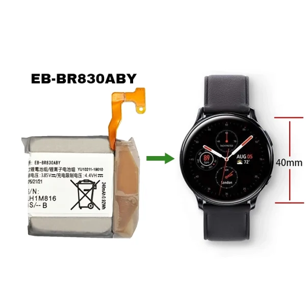 Pengganti Baterai EB-BR830ABY Untuk Samsung Galaxy Watch Active 2 (40mm) SM-R830 SM-R835 SM-R835U - Image 4