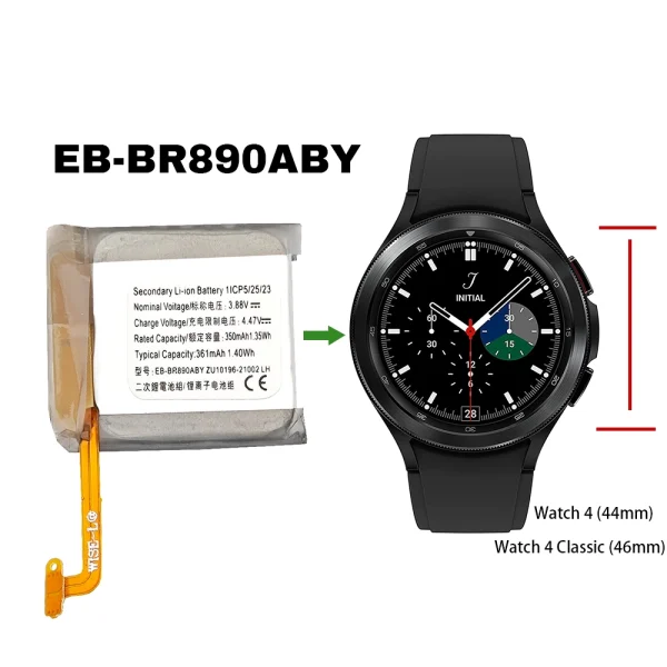 Pengganti Baterai EB-BR890ABY Untuk Samsung Galaxy Watch 4 Classic (46mm) SM-R890 SM-R895,Galaxy Watch 4 (44mm) SM-R870 SM-R875 SM-R875U - Image 4