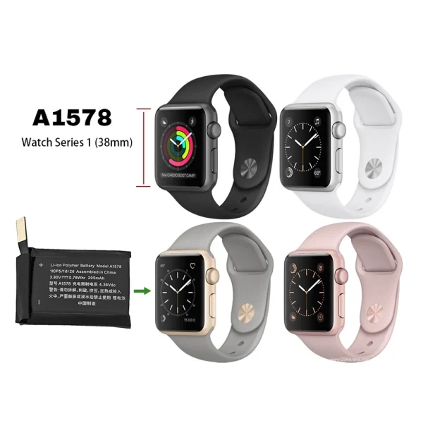 Pengganti Baterai A1578 Untuk Apple Watch Series 1 (38mm) A1802 - Image 4