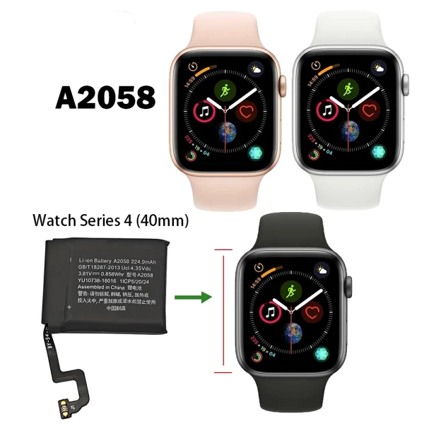 Pengganti Baterai A2058 Untuk Apple Watch Series 4 (40mm) - Image 4