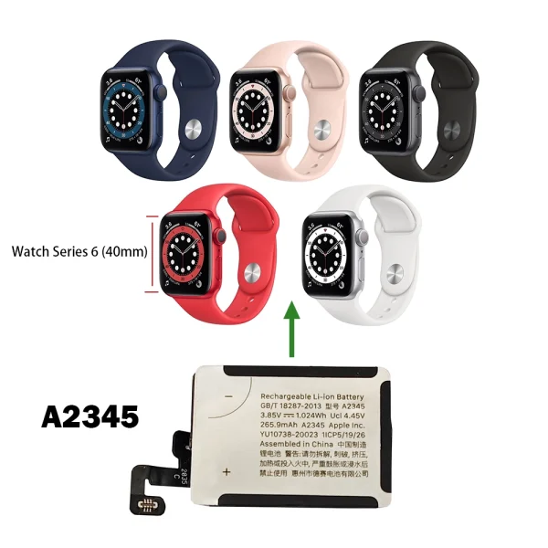 Pengganti Baterai A2345 Untuk Apple Watch Series 6 (40mm) - Image 4