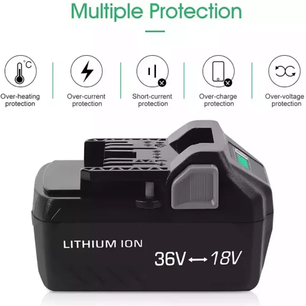 36V/18V 4.0Ah Pengganti Baterai Untuk Metabo BSL36A18 BSL36B18 371751M 372121M WH36DBGM WH36DC KC18DBFL2QF KC18DDX DH36DPAQ4 - Image 3