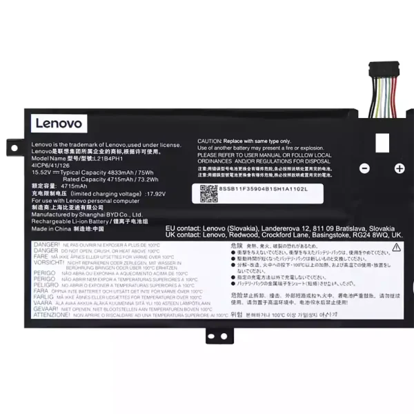Baterai Laptop LENOVO L21B4PH1 L21C4PH1 L21M4PH1 L21L4PH1 L21D4PH1 - Gambar 3