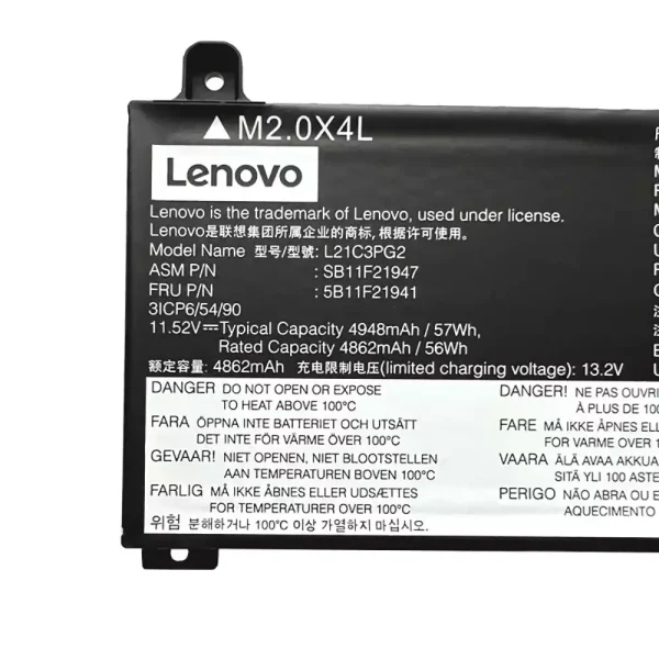 Baterai Laptop Lenovo L21C3PG2 L21M3PG2 - Gambar 4