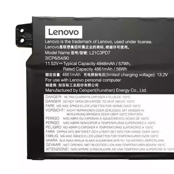Baterai Laptop LENOVO L21C3PD7 L21M3PD7 - Gambar 3