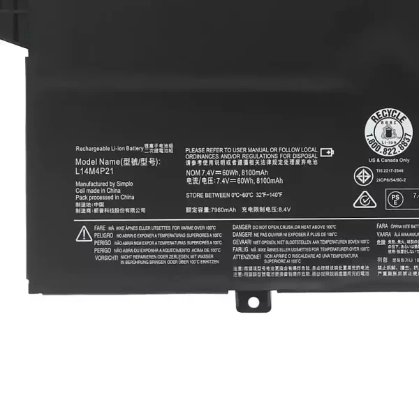 Baterai Laptop LENOVO L14M3P22 L14S3P21 - Gambar 3