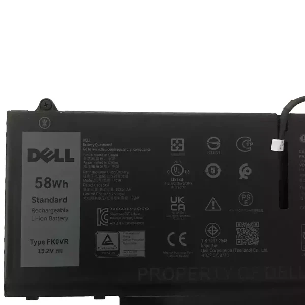 Baterai Laptop DELL FK0VR FKOVR - Gambar 3