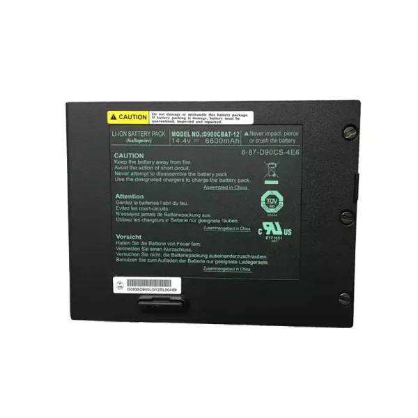 Baterai Laptop CLEVO D900CBAT-12 6-87-D90CS-4E6