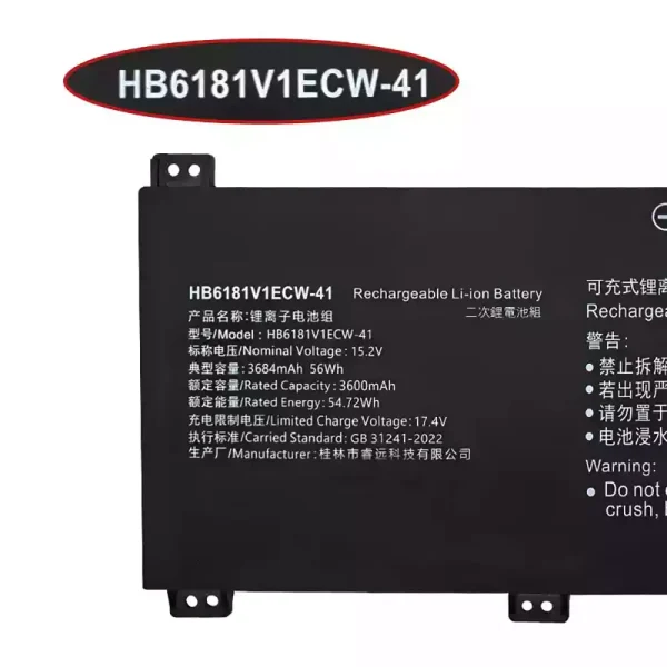 Baterai Laptop HUAWEI HB6181V1ECW-41 - Gambar 3