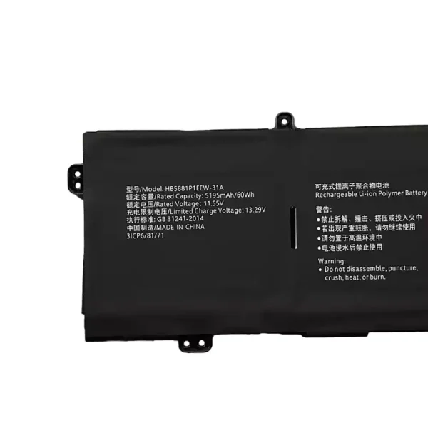 Baterai Laptop HUAWEI HB5881P1EEW-31A - Gambar 3