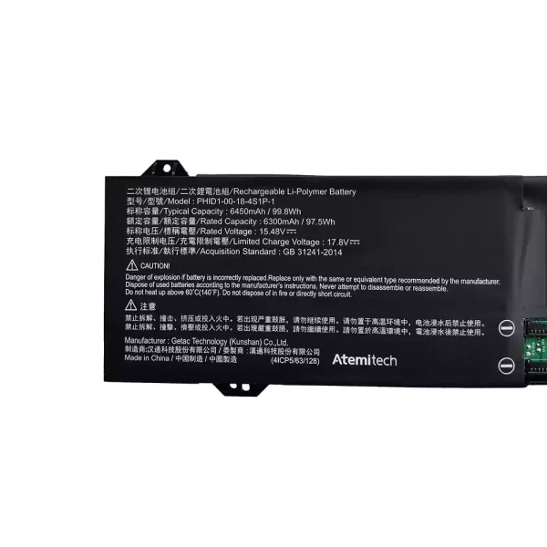 Baterai Laptop PHID1-00-18-4S1P-1 PHID1-13-17-4S1P-0 - Gambar 2