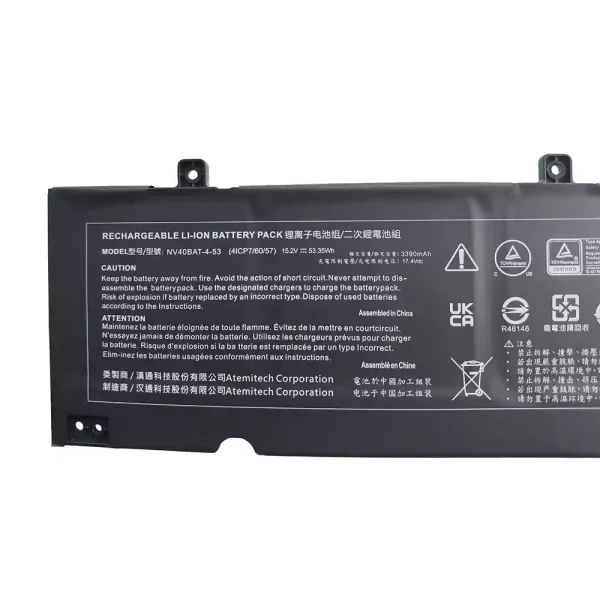 Baterai Laptop CLEVO NV40BAT-4-53 - Gambar 3