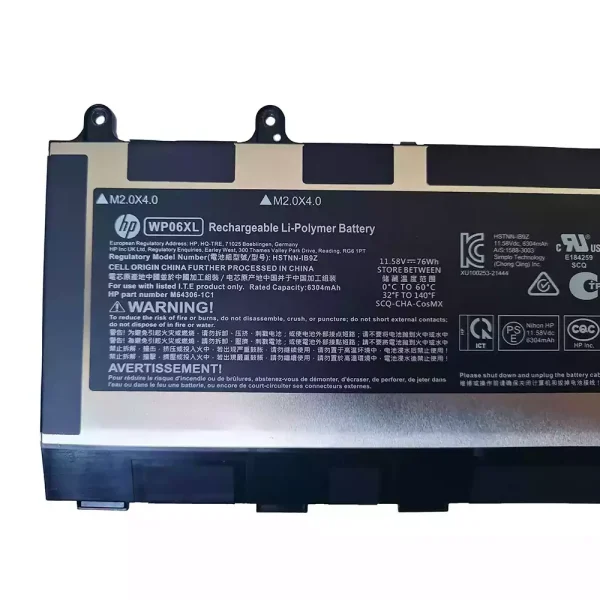 Baterai Laptop HP WP06XL - Gambar 3