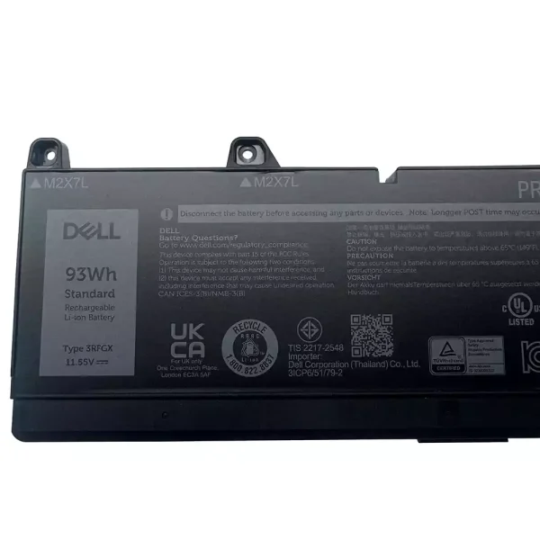 Baterai Laptop DELL 3RFGX 1XM5X - Gambar 3