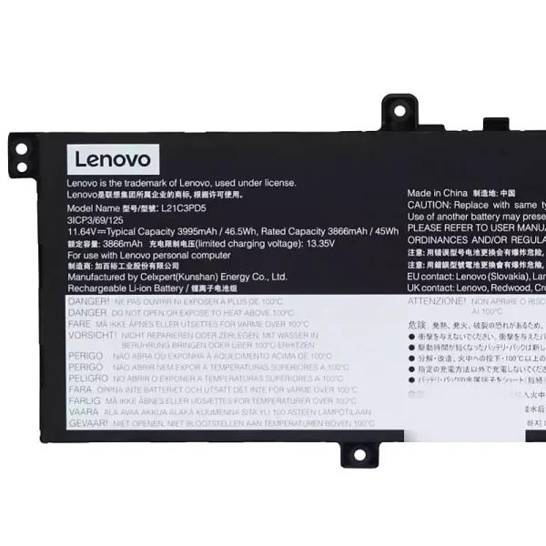 Baterai Laptop LENOVO L21C3PD5 L21L3PD5 L21M3PD5 - Gambar 3